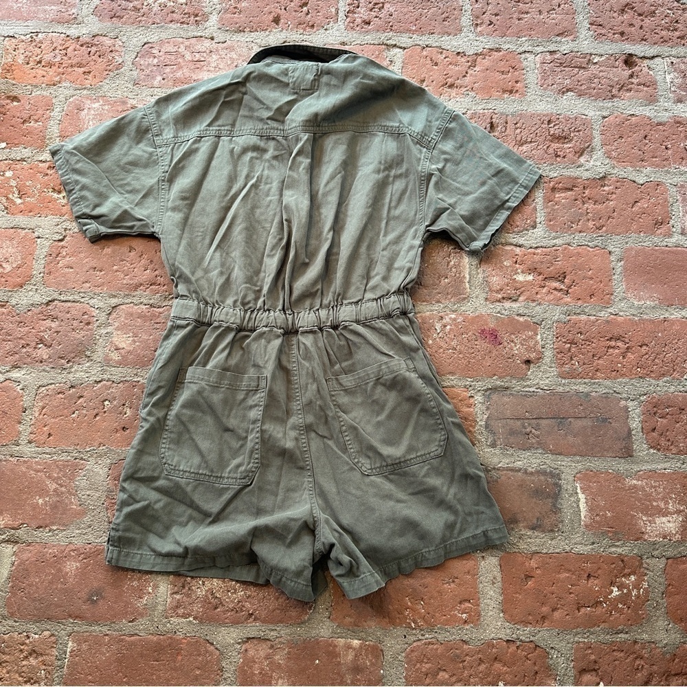 Anthropologie Unpublished Darla Kelp Green Romper Short Jumpsuit Size Small - Picture 9 of 16